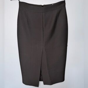 GUCCI Wool Silk Blend Classic Black Pencil Skirt COA | Size IT 40 / US 4